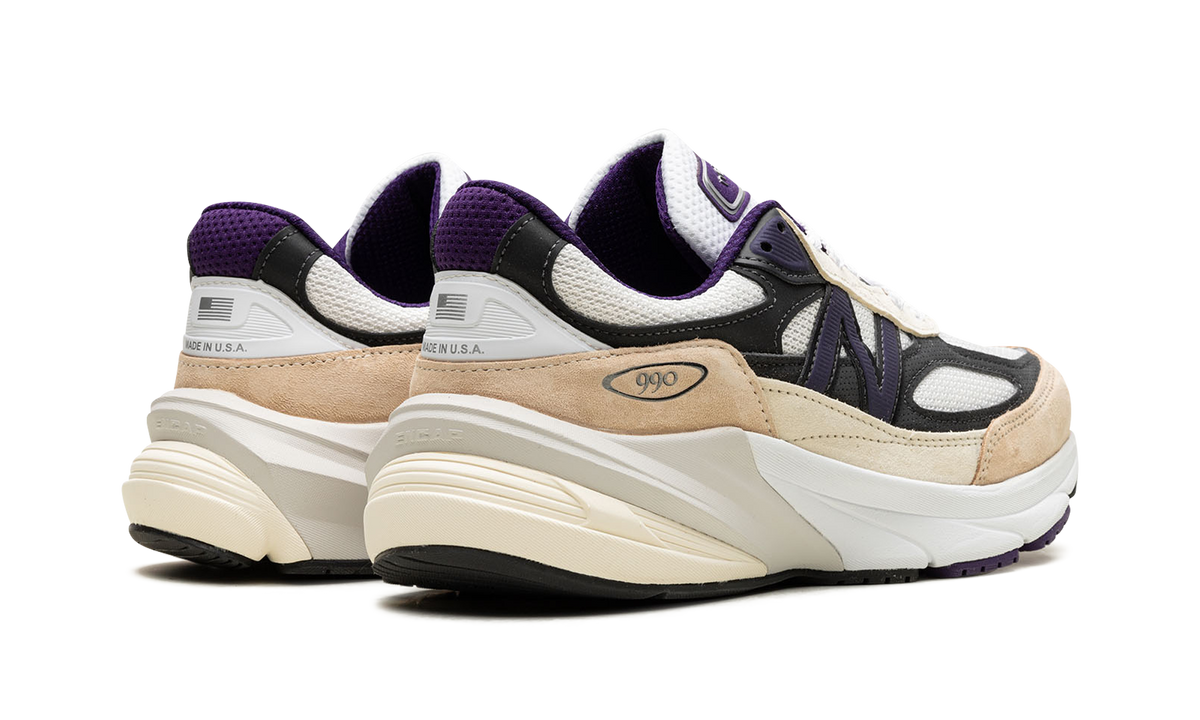 New Balance 990v6 Made in USA "Teddy Santis White Black Plum" Sneakers