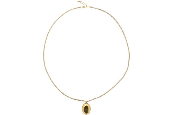 Alexander McQueen Faceted Pendant Necklace Gold