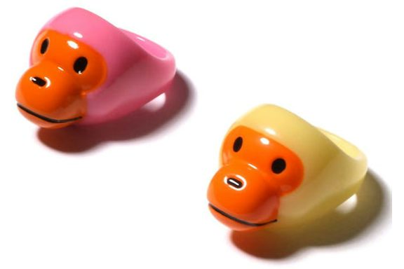 BAPE Women's Baby Milo Ring Set Pink Yellow