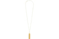 Celine Triomphe Folk Fringe Long Necklace in Brass Necklace in Brass Gold