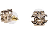 Chanel CC Logo Cube Earrings Gold/Black (AB9512)