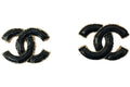 Chanel CC Logo Earrings Gold/Black (ABC254)