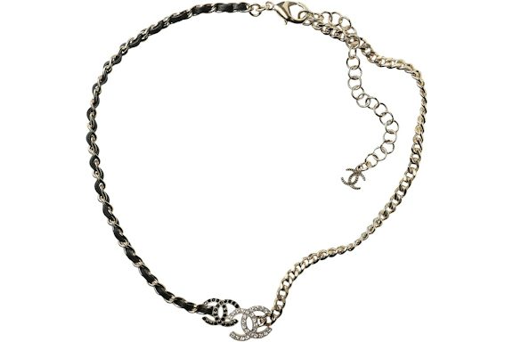 Chanel Gold Necklace AB9278 Gold/Black