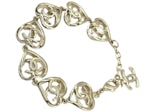 Chanel Heart Shape CC Logo Bracelet Gold (AB7887)