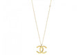 Chanel Metal CC Paris Button Necklace Gold
