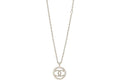 Chanel Pearl CC Round Pendant Necklace Gold