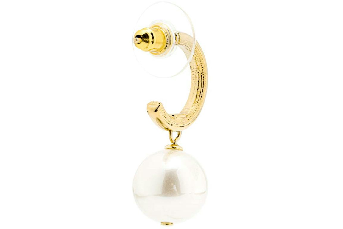 Chanel Pearl Hoop Earrings Gold/Pearl (AB8451 B08257 NI488)