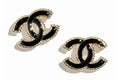 Chanel Stud Earrings Gold/Black (ABC528 B16134 NW445)
