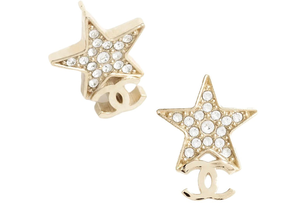 Chanel Stud Earrings Gold/Crystal (ABB488 B14060 NR341)