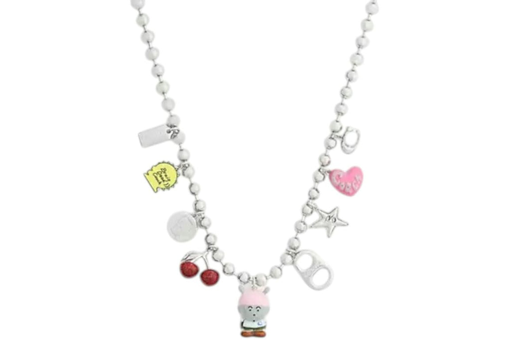 Coach x Brain Dead Ball Chain Charm Necklace Silver