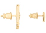 Dior x ERL Earrings Gold-Finish Brass with White Enamel and White Crystals