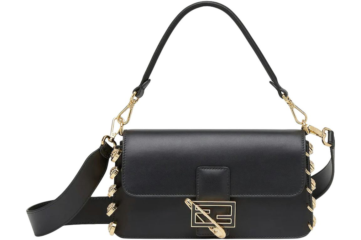 Fendi Fendace Baguette Brooch Black
