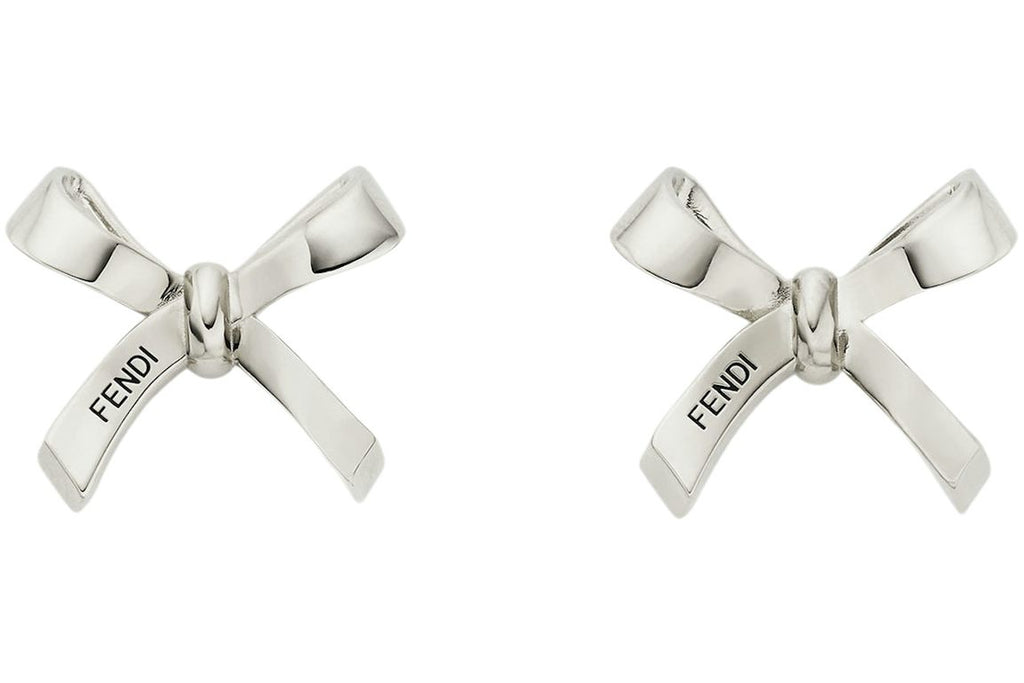 Fendi by Marc Jacobs Fendi Bow-Shaped Earrings Silver-Colored Earrings