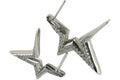Ferragamo Crystal-Embellished Asymmetrical Star Earrings Multi