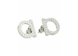 Ferragamo Crystal-Embellished Bijoux Earrings Grey