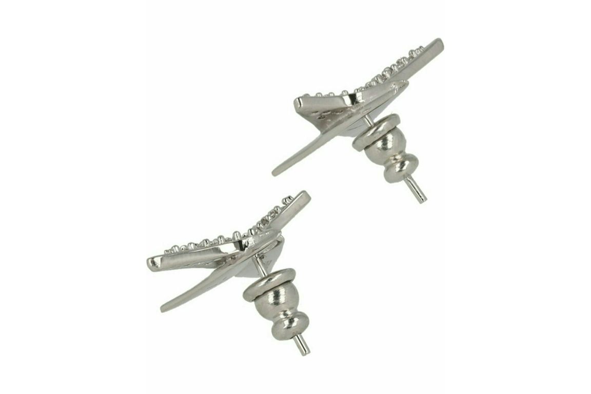Ferragamo Silver Ferragamo Crystal Embellished Star Earrings Silver