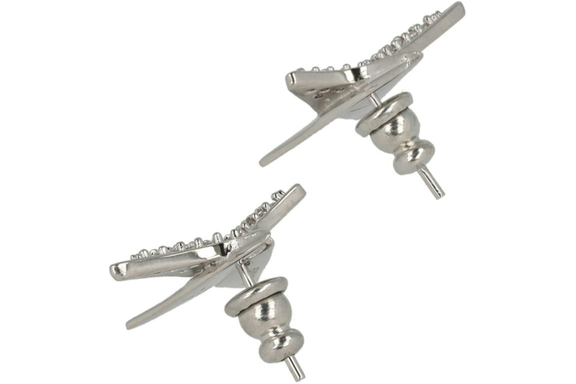 Ferragamo Silver Ferragamo Crystal Embellished Star Earrings Silver