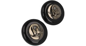 Ferragamo Black Ferragamo Large Sculptural Clip on Earrings Black