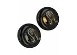Ferragamo Medium Sculptural Clip on Earrings Black