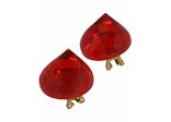Ferragamo Medium Sculptural Clip on Earrings Red