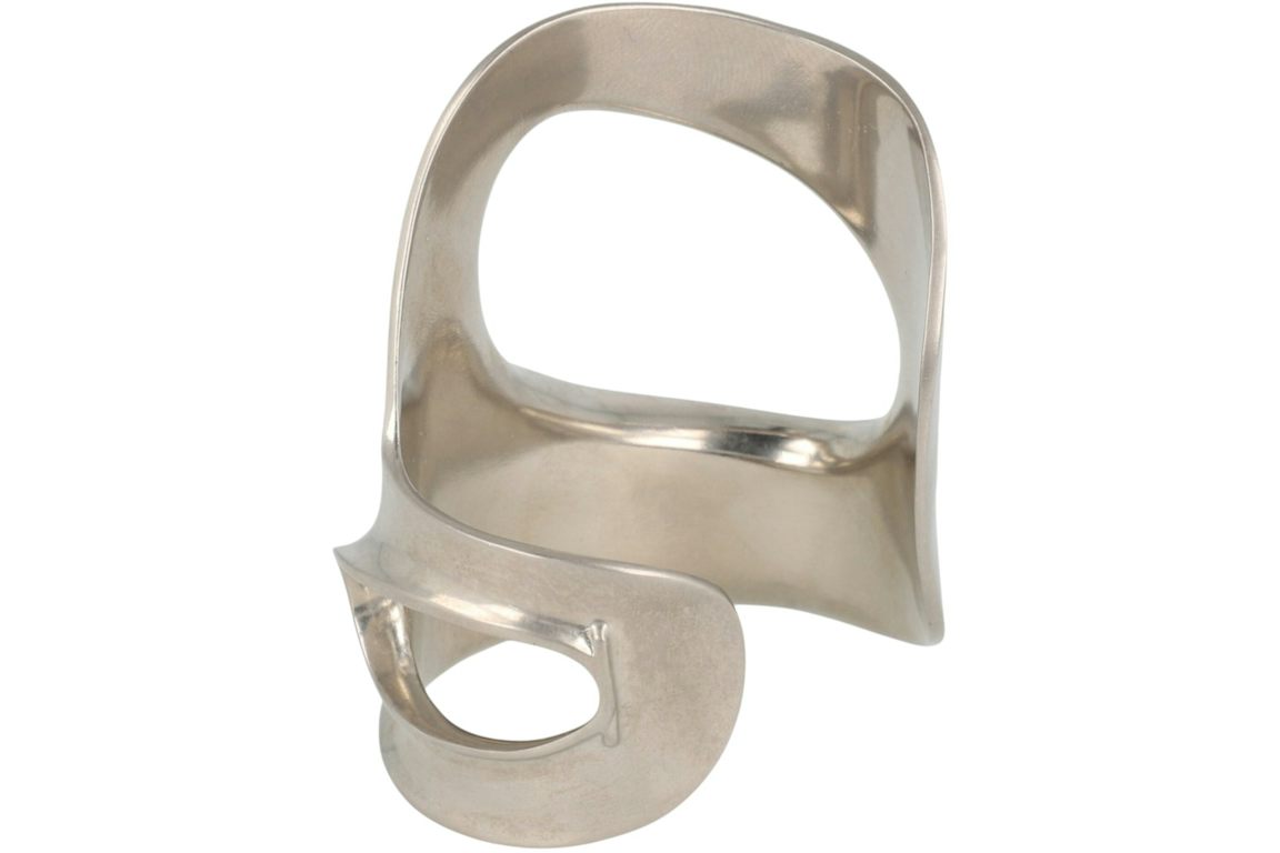 Ferragamo Small Sculptural Cutout Cuff Silver