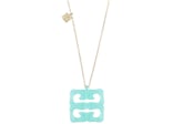 Givenchy 4G Liquid Gold Pendant Necklace Aqua Green
