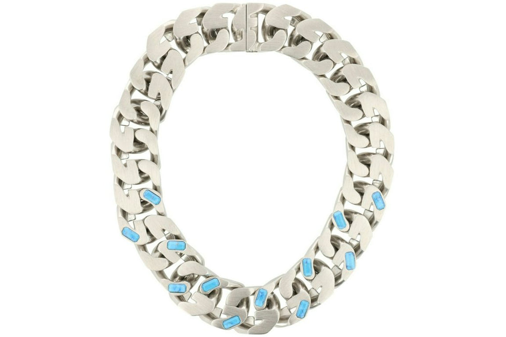 Givenchy G-Link Medium Chain Necklace Turquoise