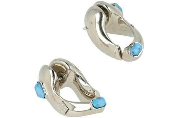 Givenchy Organic Drop Earrings Turquoise