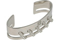 Givenchy Stitch Hand Bracelet In Metal With Crystals Silver