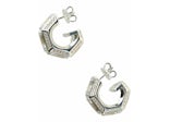 Gucci Silver Gucci G Cube Earrings Silver