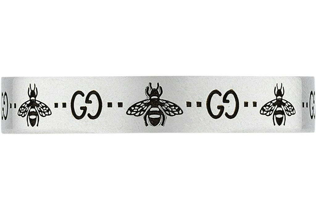 Gucci GG and Bee Ring Silver