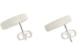 Gucci Interlocking G Textured Silver Stud Earrings Silver