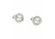 Gucci Interlocking G Textured Silver Stud Earrings Silver