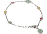 Gucci Sterling Silver Enamel Interlocking G Bracelet Silver