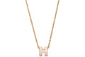 Hermes Mini Pop H Pendant Gold-tone Rose Dragee