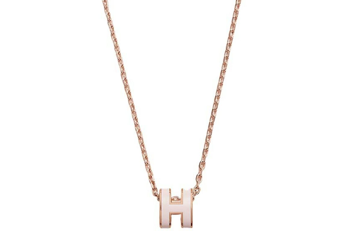 Hermes Mini Pop H Pendant Rose Dragee