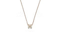 Hermes Mini Pop H Pendant Rose Gold-tone Blanc