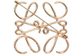 LOEWE Anagram Brooch Gold