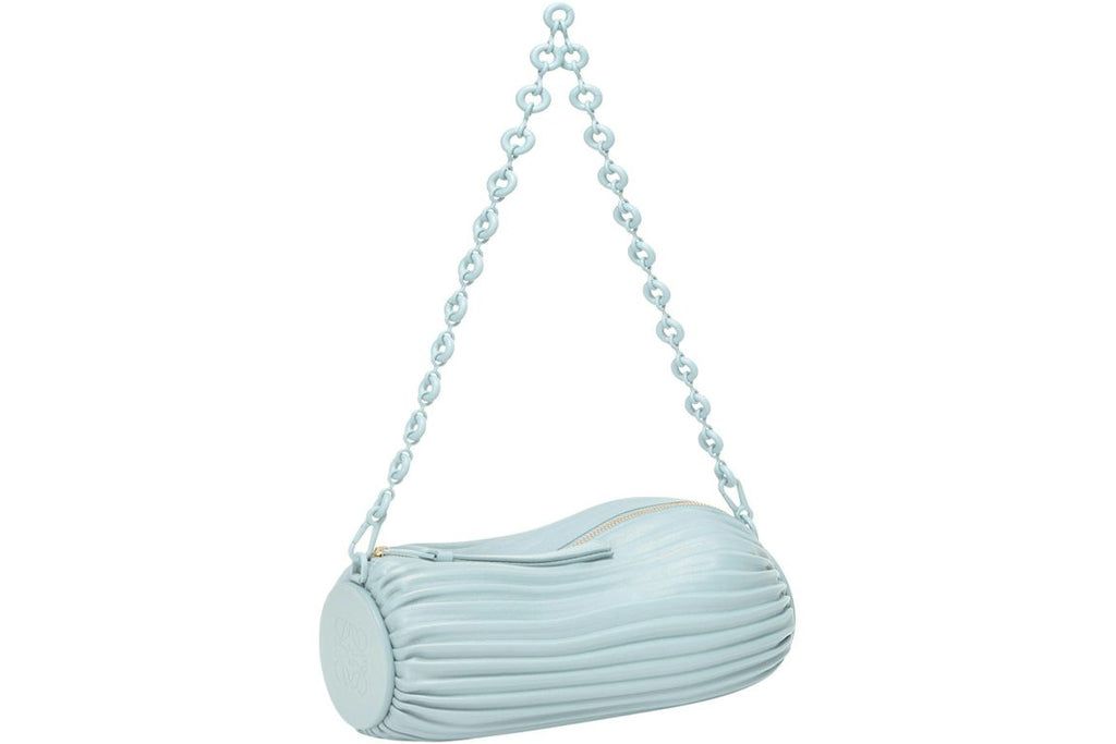 LOEWE Bracelet Pouch in Pleated Pappa Pleated Nappa Aquamarine