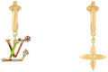 Louis Vuitton x Takashi Murakami Superflat Earrings Gold Multicolor