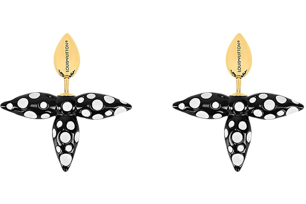 Louis Vuitton x Yayoi Kusama Louisette Infinity Dots Earrings Black/White