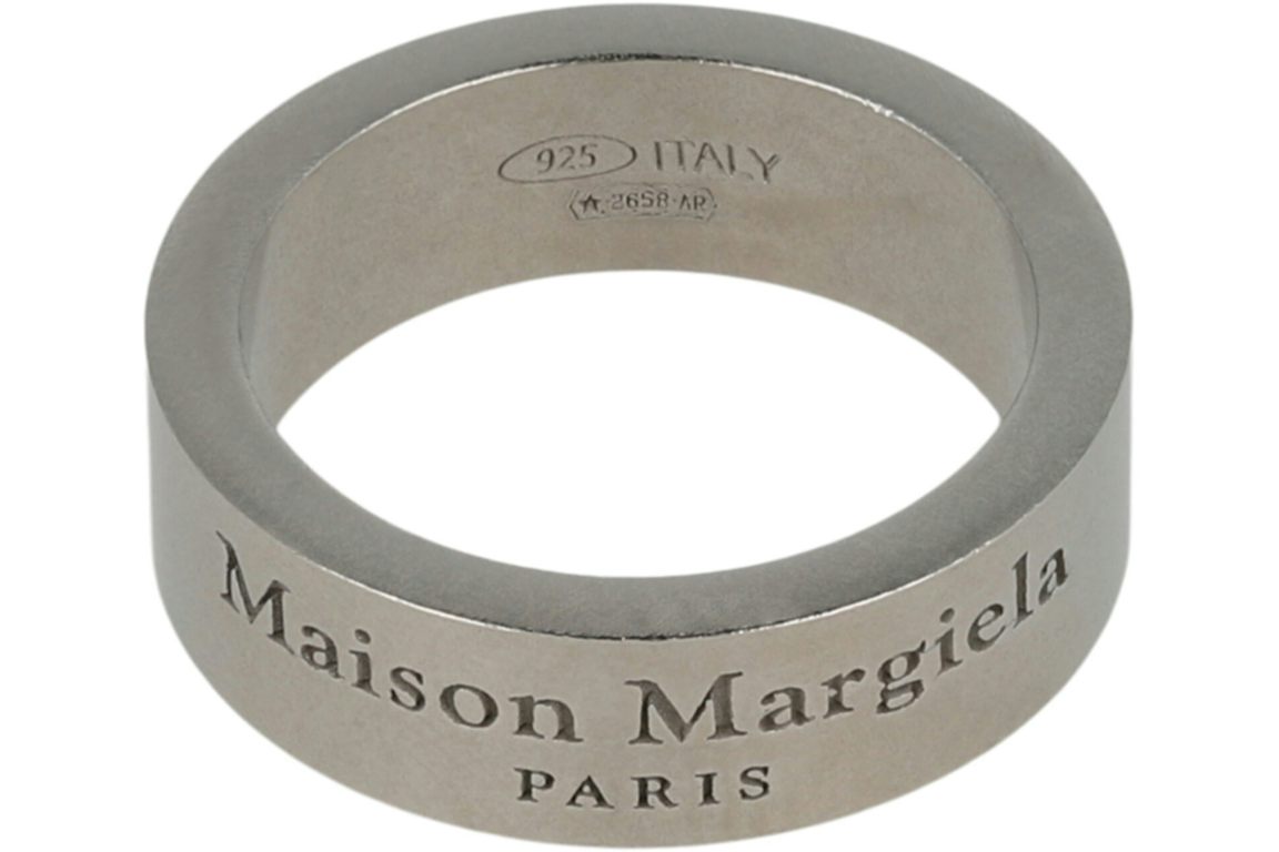 Maison Margiela Wide Logo Ring Silver