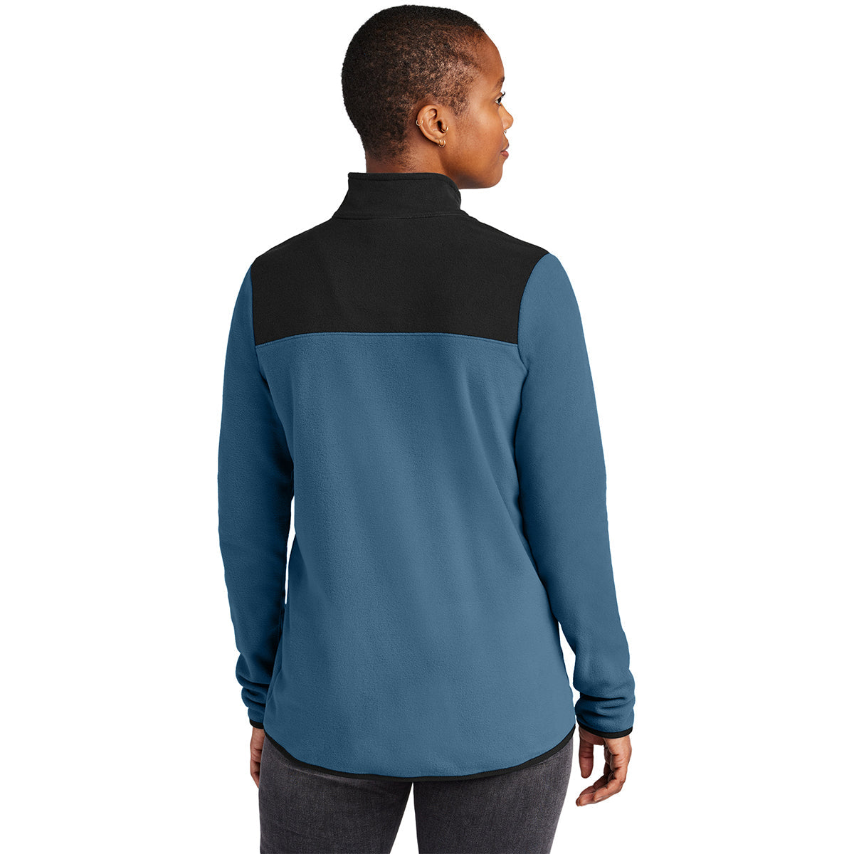 The North Face Women's Shady Blue/TNF Black Glacier 1/4-Zip Fleece