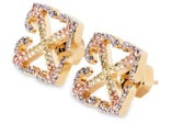 Off-White Arrows-Shape Crystal-Embellished Earrings Gold/Multicolor