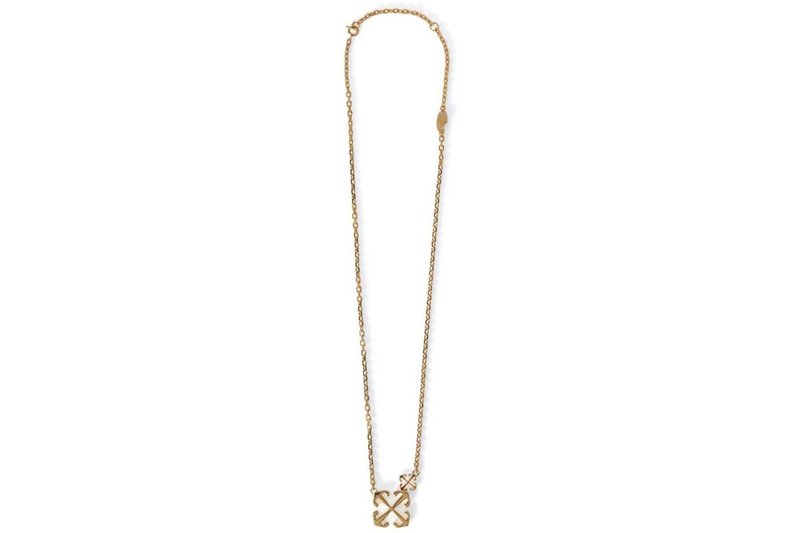 Off-White Double Arrow Necklace Gold