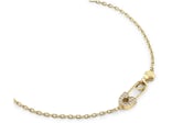 Philipp Plein Plein Safety Pin Cable Chain Necklace Gold