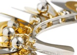Rabanne H&M Beaded Disc-Embellished Bangle Silver/Gold