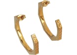 Versace Greca Hoop Earrings Gold
