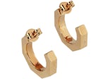 Versace Greca Mini Hoop Earrings Gold