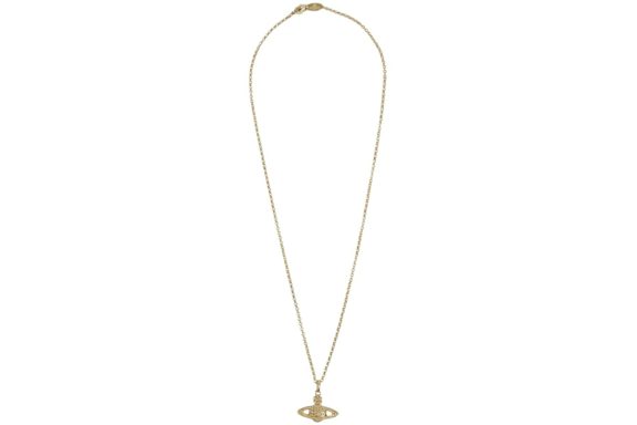 Vivienne Westwood Bas Relief Orb Mini Gold-tone Brass Necklace Gold Light Colo Tpaz